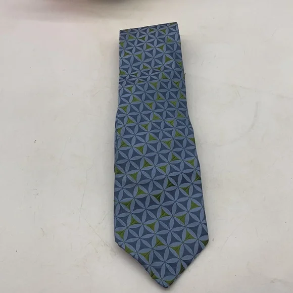 Ted Baker London Blue Yellow 100% Silk Tie - Picture 2 of 7